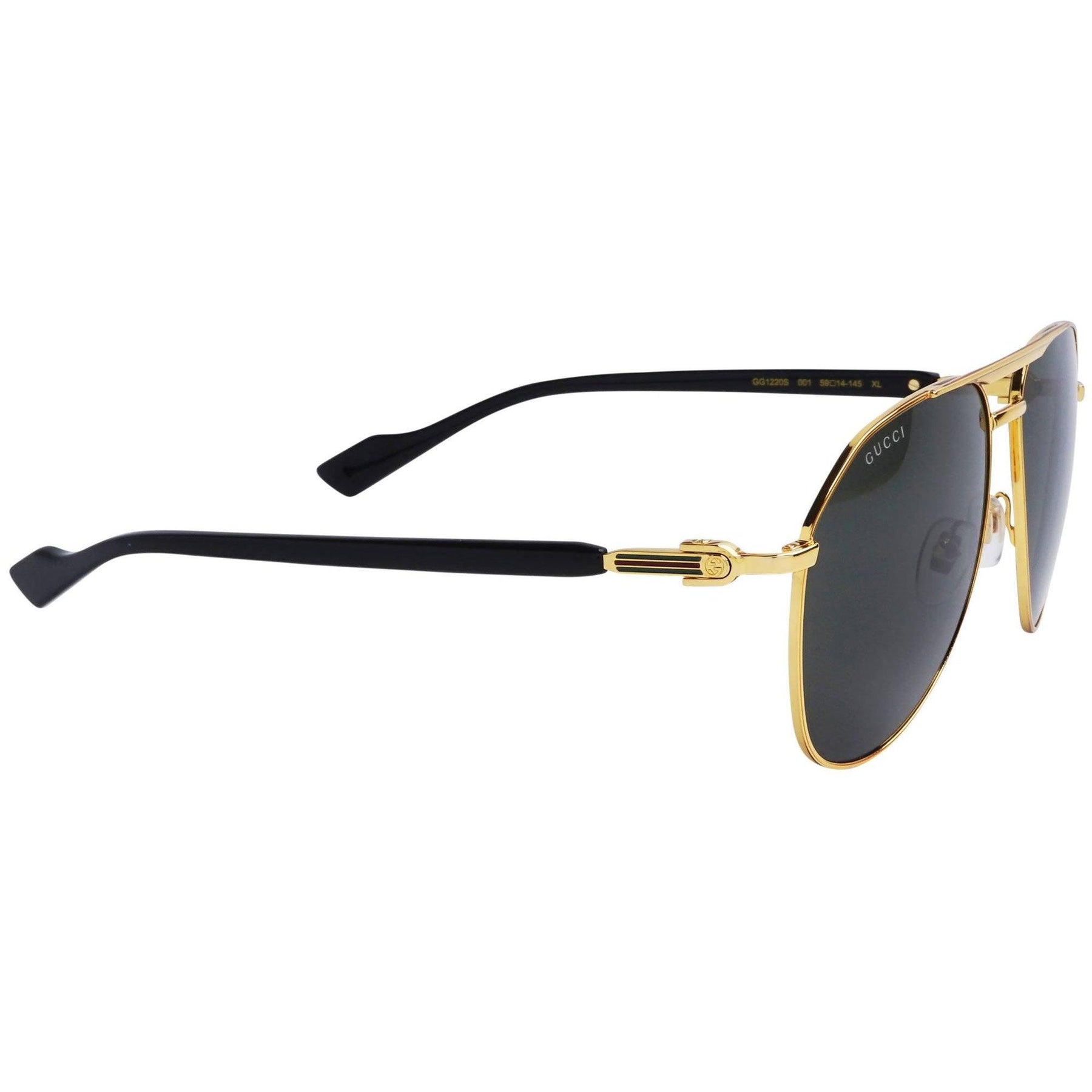 Gucci Unisex Sunglasses - Full Rim Gold and Black Pilot  display picture 1