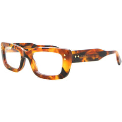 Gucci Women's Eyeglasses - Havana Acetate Rectangular Frame Demo Lens | GG1216O 002