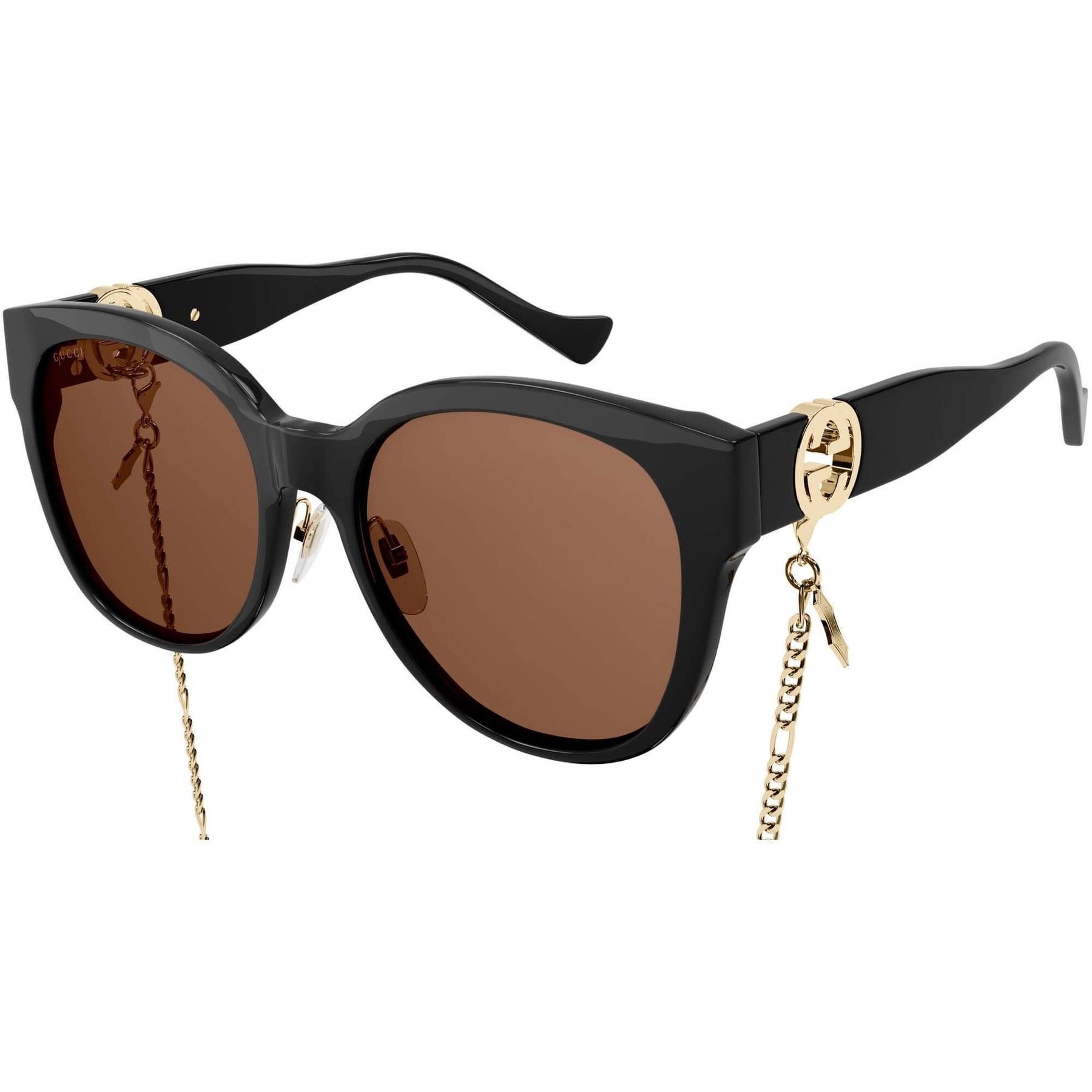 gucci goggles women's Gucci Women's Sunglasses - Adjustable Nose Pads Black Acetate Frame
