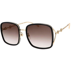 Gucci Women's Sunglasses - Black and Gold Metal and Plastic Frame | GG1016SK 004