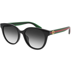Gucci Women's Sunglasses - Black and Green Round Shape Plastic Frame | GG0702SKN 004