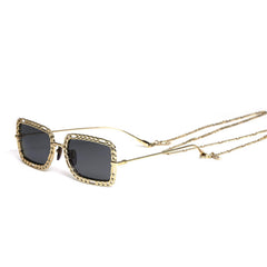 Gucci Women's Sunglasses - Black Metal Rectangular Frame | GUCCI GG1112S 001 001