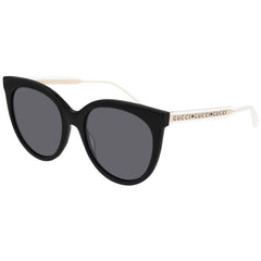Gucci Women's Sunglasses Black/Crystal Fixed Nose Pads Cat Eye Frame | GG0565SN 001