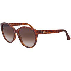 Gucci Women's Sunglasses - Brown Lens Havana Plastic Cat Eye Frame | GG0631S 002