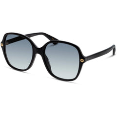 Gucci Women's Sunglasses - Full Rim Black Square Shaped Acetate Frame | GG0092S 001