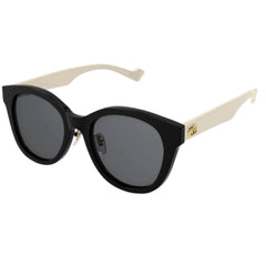 Gucci Women's Sunglasses - Full Rim Black White Metal Cat Eye Frame | GG1002SK 004