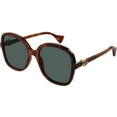 Gucci Women's Sunglasses - Full Rim Havana Plastic Square Shape Frame | GG1178S 003