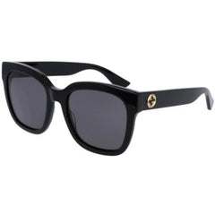Gucci Women's Sunglasses - Full Rim Shiny Black Acetate Square Frame | GG0034SN 001