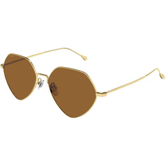Gucci Women's Sunglasses - Gold Metal Geometric Frame Gold Brown Lens | GG1182S 002