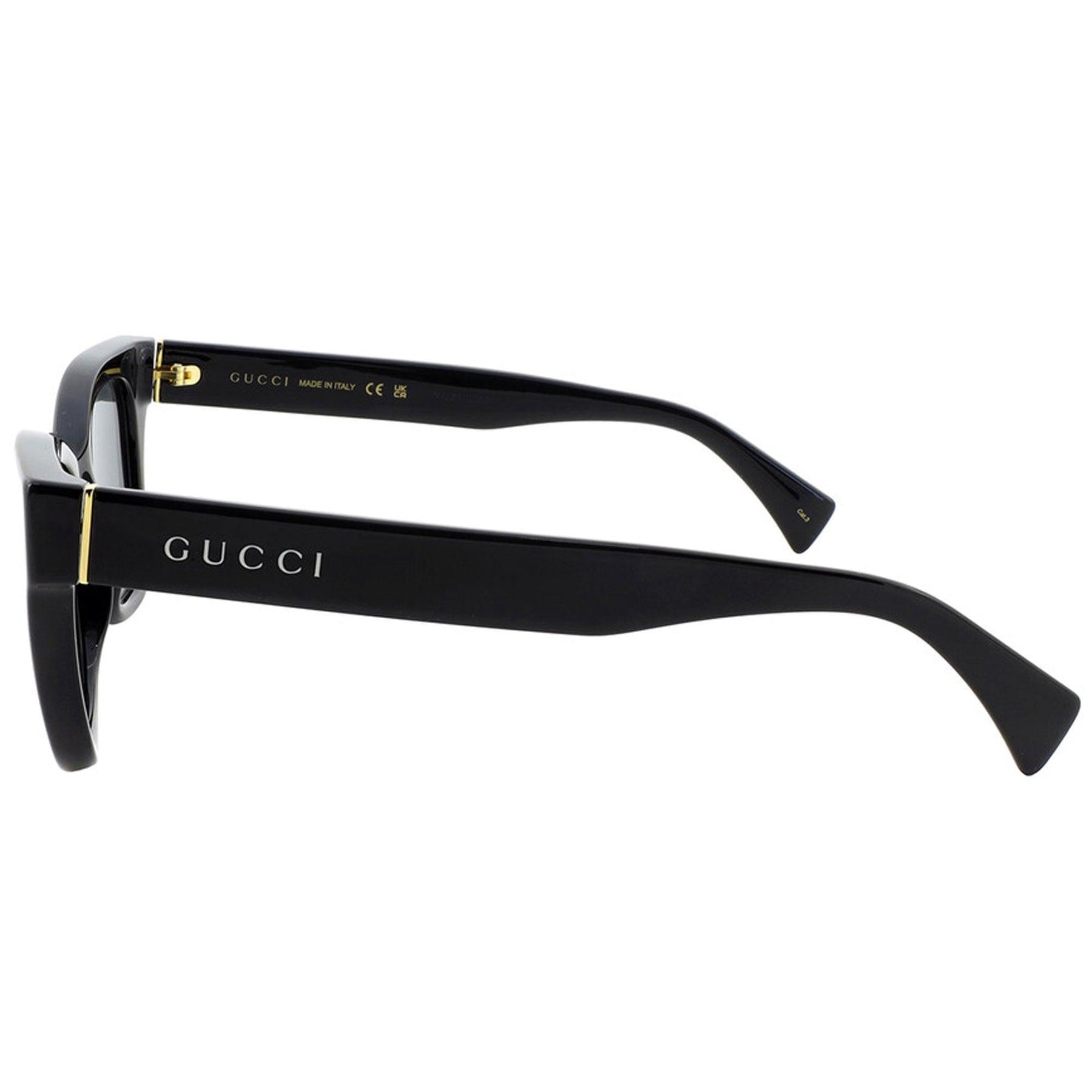 Gucci GG1133S 001 Women Sunglasses Black Cat Eye Frame, Grey Lenses Gucci Gg1133s Women Black Cat Eye Sunglasses – Otticanet main image 2