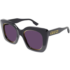 Gucci Women's Sunglasses - Purple Lens Black and Grey Plastic Frame | GG1151S 002