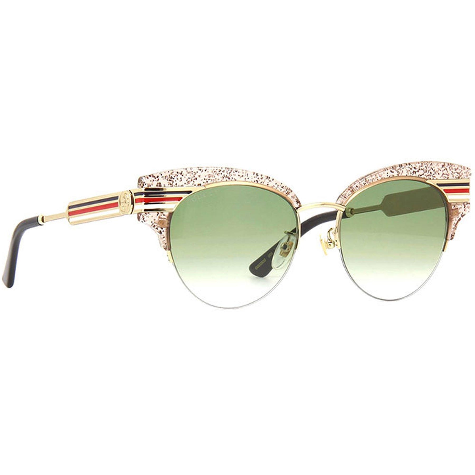 Gucci Women's Sunglasses - Shiny Glitter Nude and Gold Frame Gucci Women's Sunglasses - Shiny Glitter Nude and Gold Frame