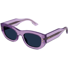 Gucci Women's Sunglasses - Violet Acetate Rectangular Frame Blue Lens | GG1215S 003