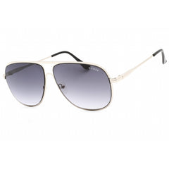 Guess Factory Men's Sunglasses - Shiny Light Nickeltin Rectangular Frame | GF0208 10B