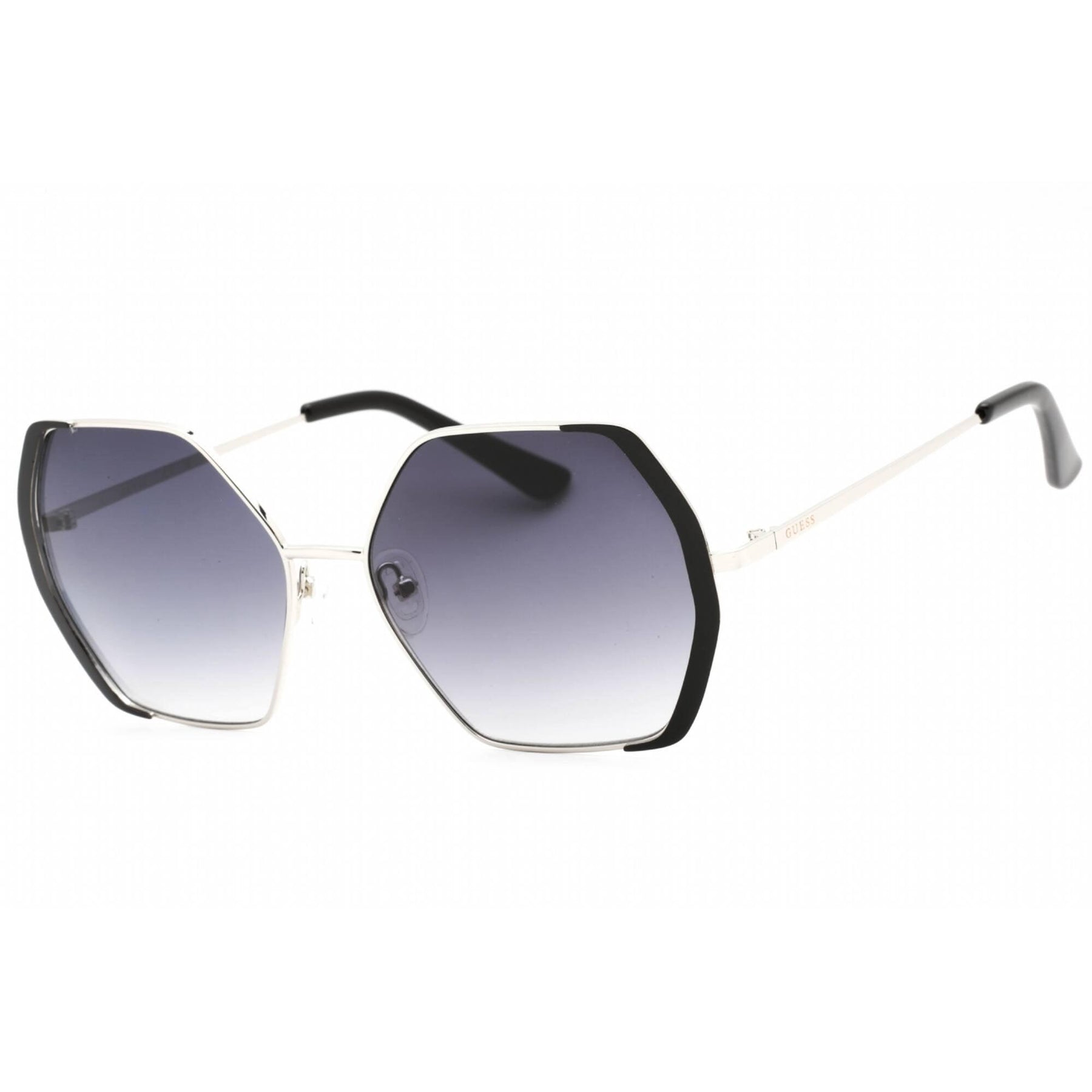 Round Black Metal Sunglasses with Gradient Smoke Lenses Hayes | Round Polarized Sunglasses for Men – WMP Eyewear main image 3