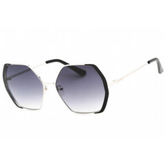 Guess Factory Women's Sunglasses - Round Metal Frame Gradient Smoke Lens | GF0387 10B