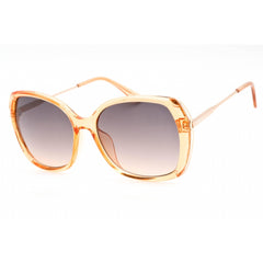 Guess Factory Women's Sunglasses - Shiny Beige Rectangular Plastic Frame | GF0396 57B