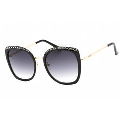 Guess Factory Women's Sunglasses - Shiny Black Frame Gradient Smoke Lens | GF0381 01B