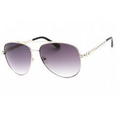 Guess Factory Women's Sunglasses - Shiny Light Nickeltin Aviator Frame | GF0356 10B