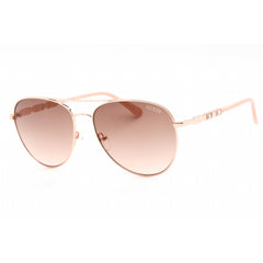 Guess Factory Women's Sunglasses - Shiny Rose Gold Metal Aviator Frame | GF6143 28F