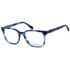 Guess Men's Eyeglasses - Clear Demo Lens Blue Square Plastic Frame | GU50021 092