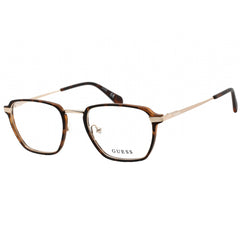 Guess Men's Eyeglasses - Clear Demo Lens Dark Havana Rectangular Frame | GU50041 052
