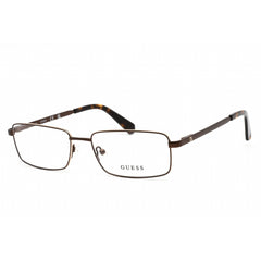 Guess Men's Eyeglasses - Clear Lens Matte Dark Brown Rectangular Frame | GU1970 049