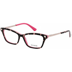Guess Men's Eyeglasses - Clear Lens Pink/Black/Silver Cat Eye Plastic | GU2797 074