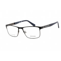 Guess Men's Eyeglasses - Full Rim Matte Blue Metal Rectangular Frame | GU1928 091