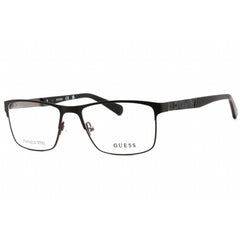 Guess Men's Eyeglasses - Full Rim Rectangular Matte Black Metal Frame | GU1928-N 002