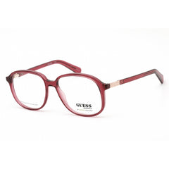 Guess Unisex Eyeglasses - Clear Demo Lens Bordeaux Square Plastic Frame | GU8255 071