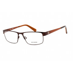 Guess Unisex Eyeglasses - Clear Demo Lens Brown Metal Rectangular Frame | GU1770-N D96