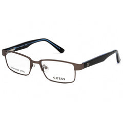 Guess Unisex Eyeglasses - Clear Demo Lens Gunmetal Rectangular Frame | GU9146-3 009