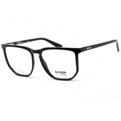 Guess Unisex Eyeglasses - Clear Demo Lens Shiny Black Square Frame | GU8237 001