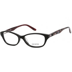 Guess Unisex Eyeglasses - Clear Lens Black Cat Eye Shaped Plastic Frame | GU2417 B84