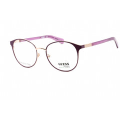 Guess Unisex Eyeglasses - Clear Lens Purple Gold Metal Round Shape Frame | GU8254 083