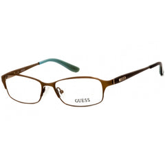 Guess Unisex Eyeglasses - Full Rim Brown Rectangular Shaped Metal Frame | GU2424 D96