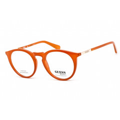 Guess Unisex Eyeglasses - Full Rim Round Shaped Orange Plastic Frame | GU8236 044
