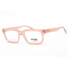 Guess Unisex Eyeglasses - Full Rim Shiny Beige Plastic Rectangular Frame | GU8253 057