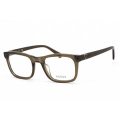Guess Unisex Eyeglasses - Shiny Light Brown Rectangular Plastic Frame | GU50002 045