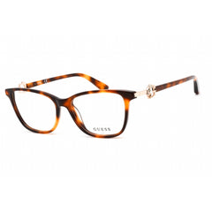 Guess Women's Eyeglasses - Blonde Havana Plastic Square Shape Frame | GU2856-S 053