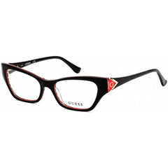 Guess Women's Eyeglasses - Clear Demo Lens Black Cat Eye Plastic Frame | GU2747 005