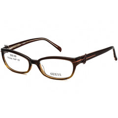 Guess Women's Eyeglasses - Clear Demo Lens Brown Oval Plastic Frame | GU2304-3 D96