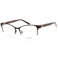 Guess Women's Eyeglasses - Clear Demo Lens Matte Dark Brown Square | GU2873 049