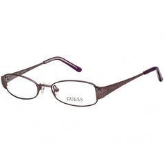 Guess Women's Eyeglasses - Clear Demo Lens Purple Plastic Oval Frame | GU9037N O24