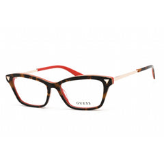 Guess Women's Eyeglasses - Clear Lens Dark Havana Plastic Cat Eye Frame | GU2797 052
