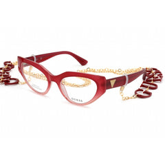 Guess Women's Eyeglasses - Clear Lens Pink Cat Eye Shaped Plastic Frame | GU2853 074