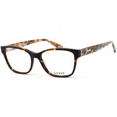 Guess Women's Eyeglasses - Dark Havana/Leopard Print Rectangular Frame | GU2781 052
