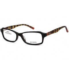 Guess Women's Eyeglasses - Full Rim Black and Brown Rectangular Frame | GU 2458 BLK
