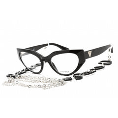 Guess Women's Eyeglasses - Full Rim Cat Eye Shiny Black Plastic Frame | GU2853 001